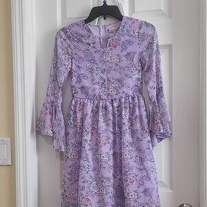 Speechless Lavender Floral Kids Dress